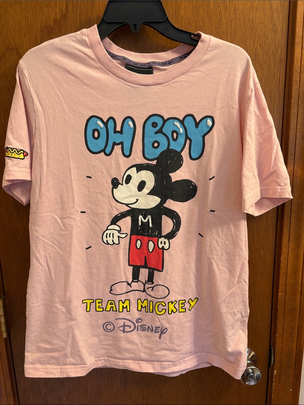Disney Artist Series 'Oh Boy' Mickey Mouse Pink Graphic Tee